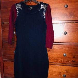3/4 sleeve sweater dress